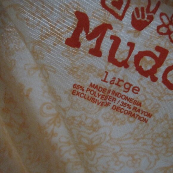 MUDD Adj. Braided Spaghetti Strap Womens Large Halter Tank Top Orange Floral - Picture 7 of 8